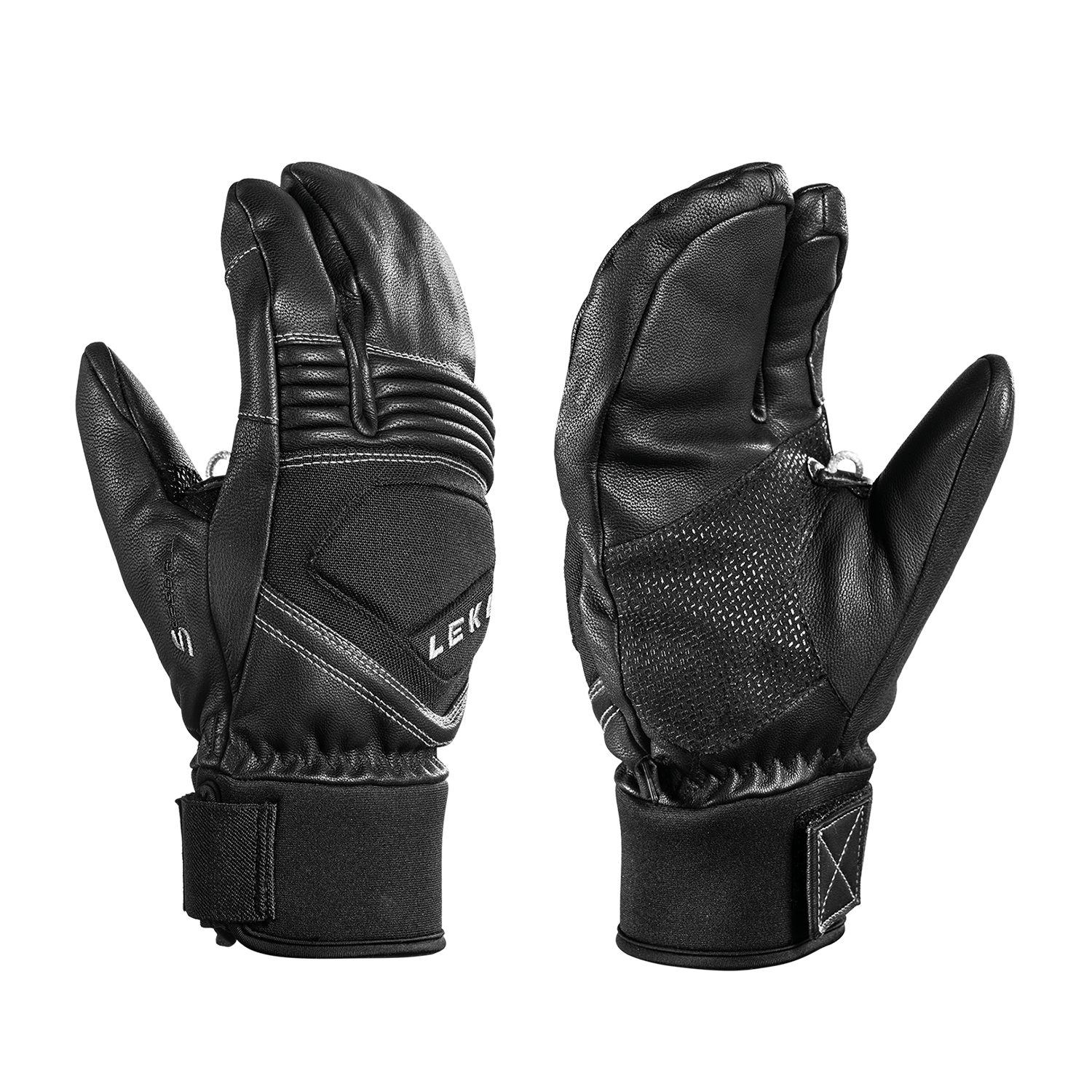 Leki leather top ski gloves