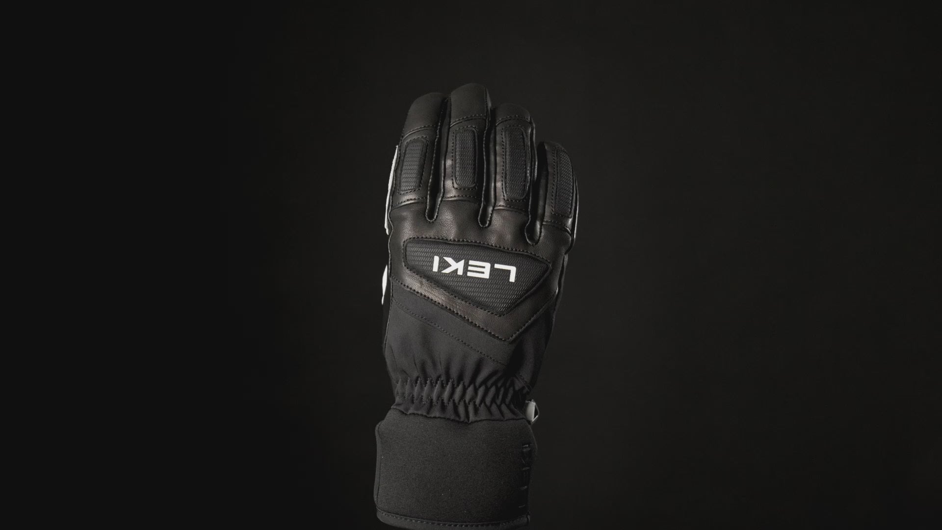 Gants De Ski LEKI Griffin 3D Pour Femme - Cuir De Chèvre, Doublure Primaloft - Taille EU 6 - Noirs - 9